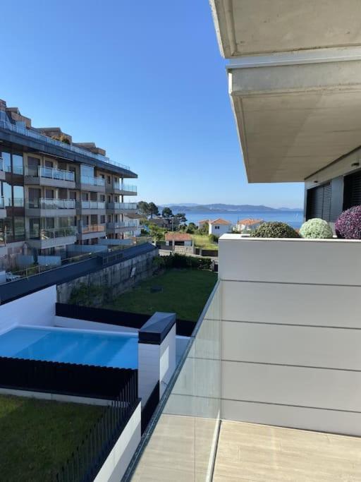 Precioso Apartamento Con Terraza Y Piscina En Portonovo-Sanxenxo Exterior photo